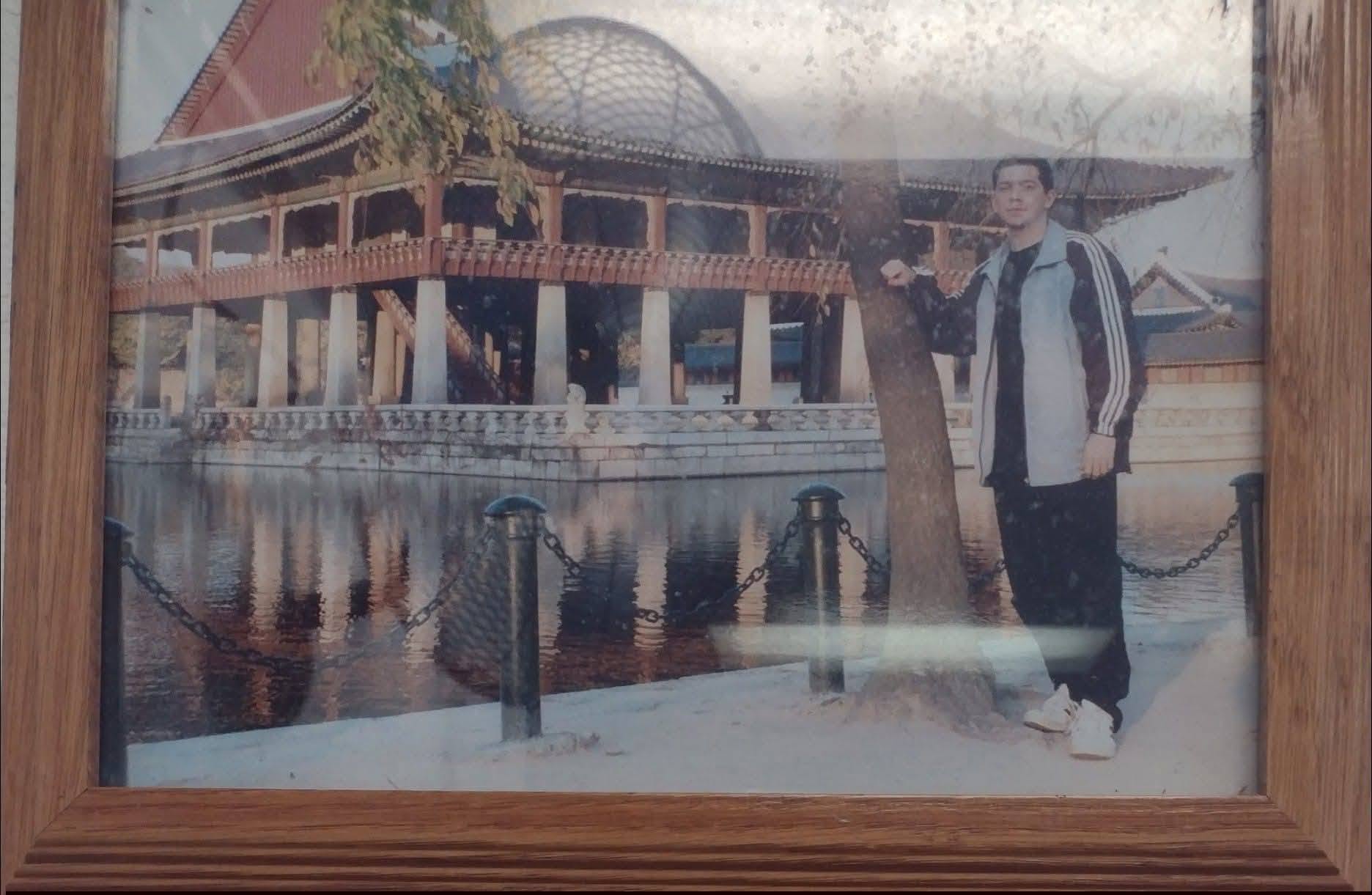 A travel photo from Master Moe's Korea scrapbook